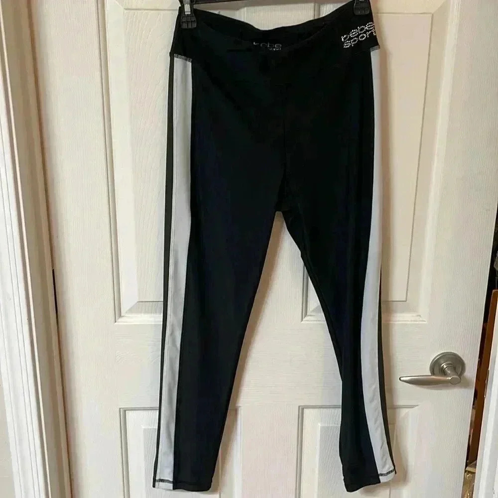 SZ Large Bebe Sport Workout/Casual Wear stretch pants Like New